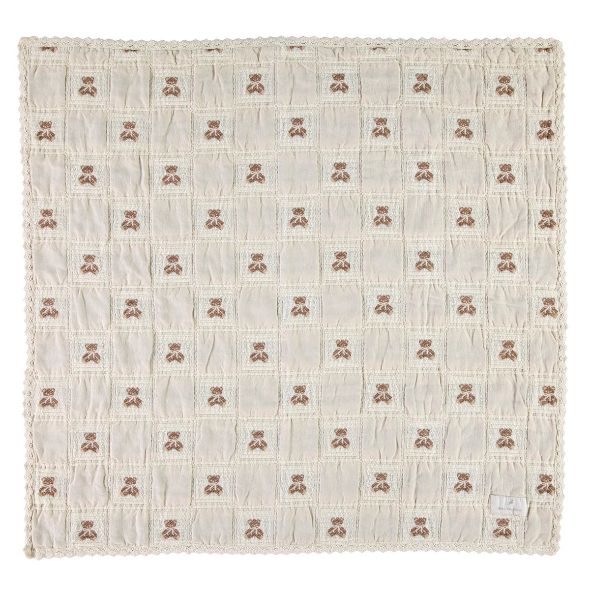 Bebe Organic Teddy Bear Sand Baby Blanket