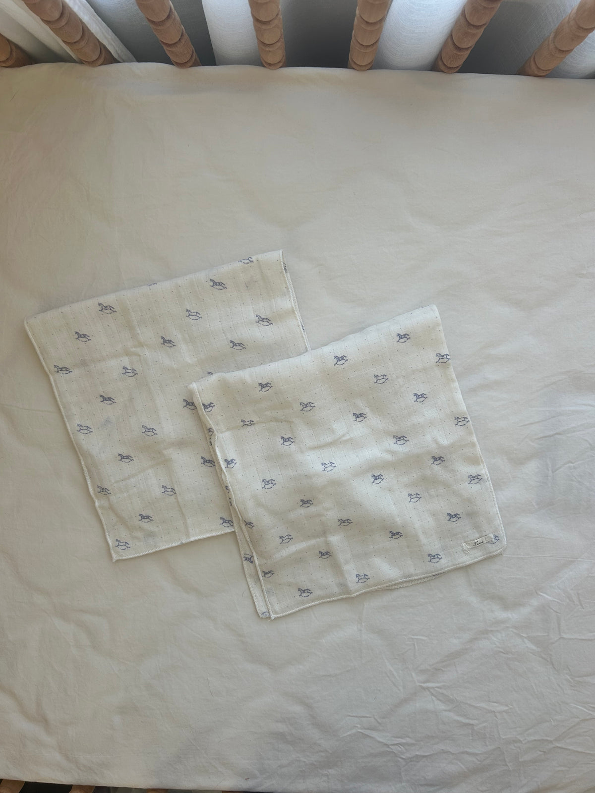 ferne baby Burp Cloth (set of two) - Rocking Horse SECOND