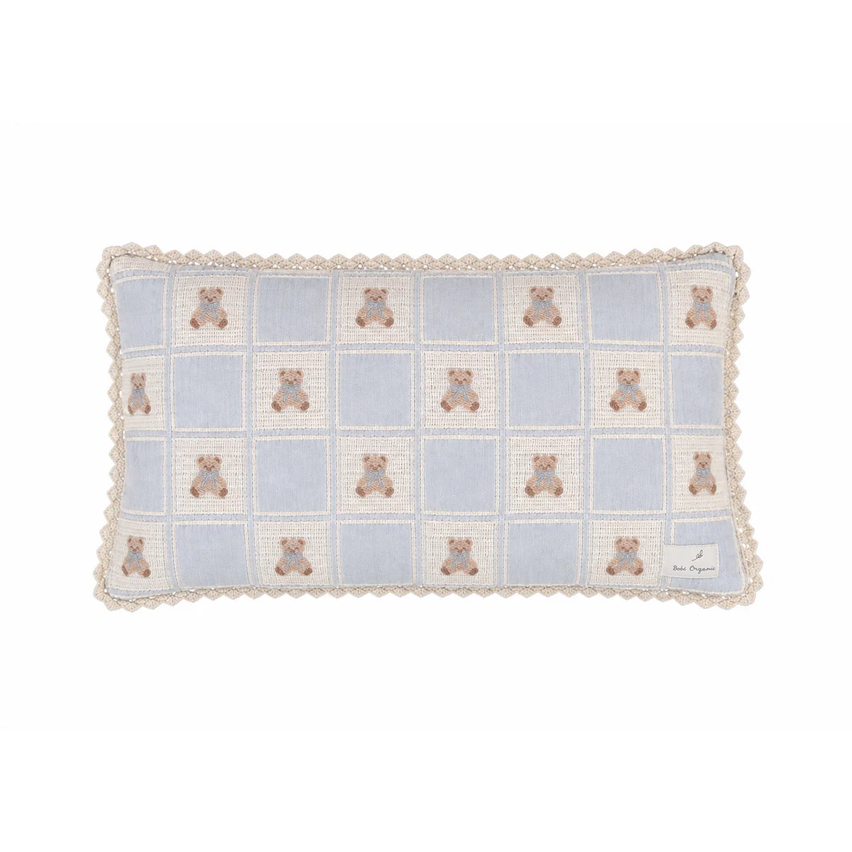 Bebe Organic Teddy Pillowcase - Blue