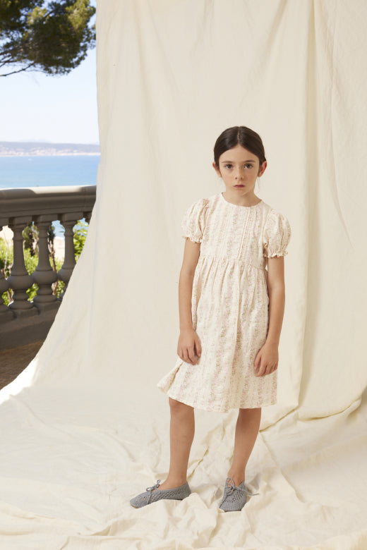 Bebe Organic Irene Dress in Floral Stripes