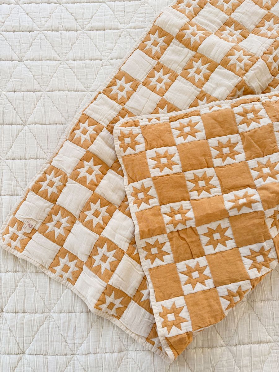 New Grain Homestead Baby Quilt - Sunset