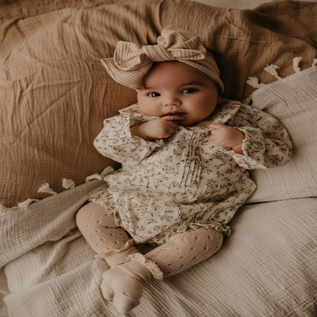 Blue Daisy Wares Charlotte Romper in Darling Buds Floral