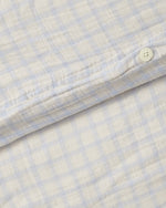 Garbo & Friends Gingham Sky Blue Muslin Single Duvet Cover
