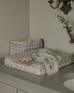 Garbo & Friends Plaid Sky Blue Diaper Caddy