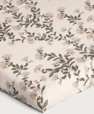 Garbo & Friends Honeysuckle Muslin Double Fitted Sheet