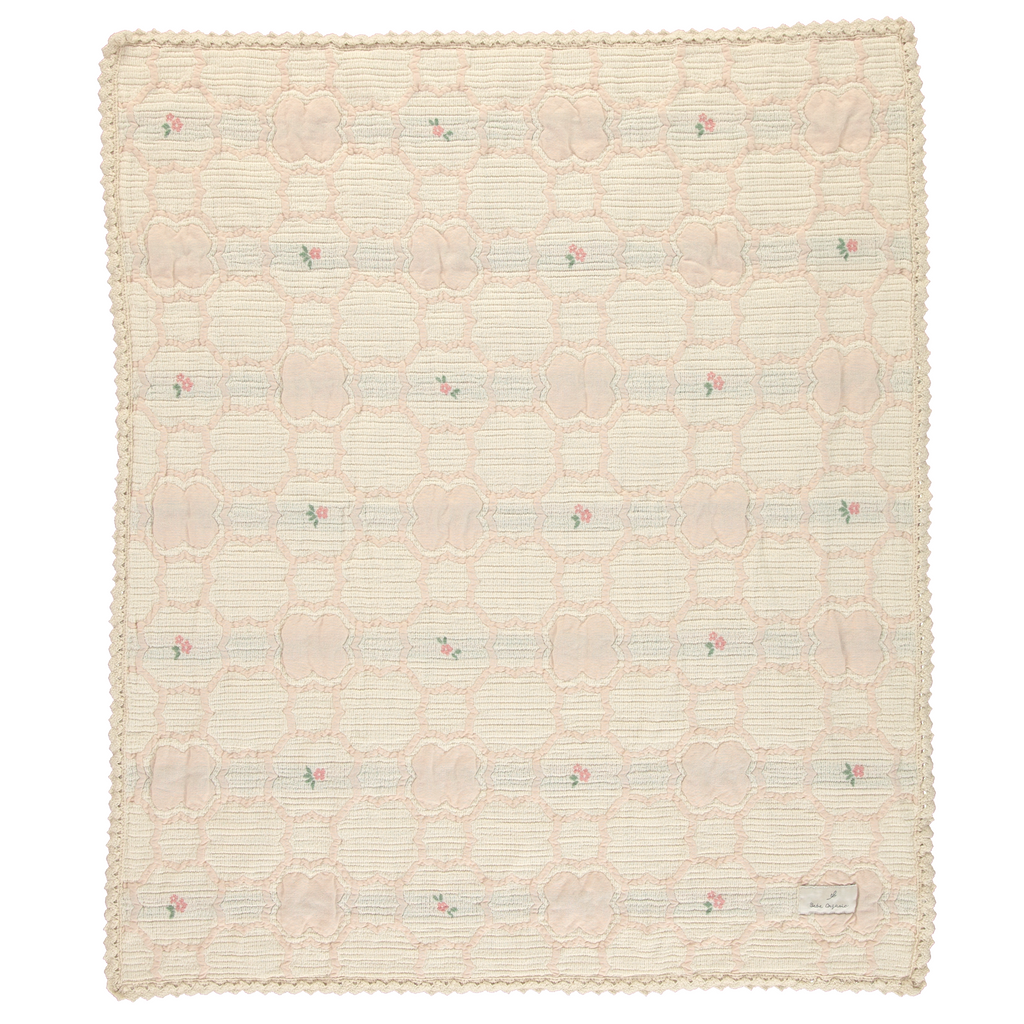 Bebe Organic Cleo Vintage Wallpaper Floral Twin Blanket