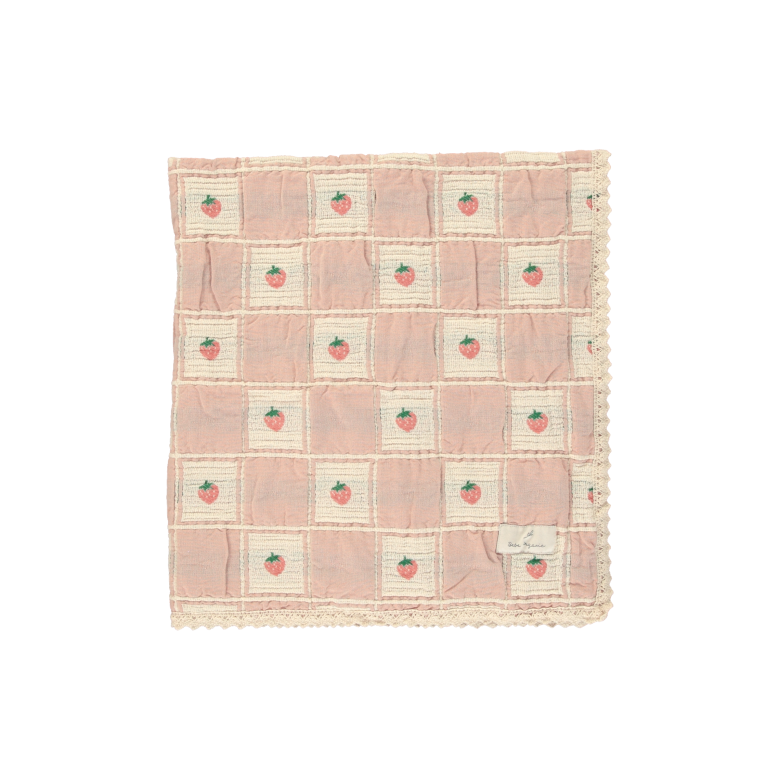 Bebe Organic Summer Strawberry Baby Blanket
