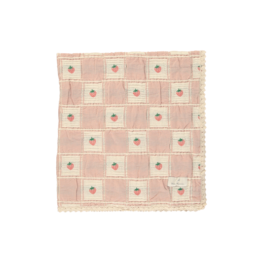 Bebe Organic Summer Strawberry Baby Blanket