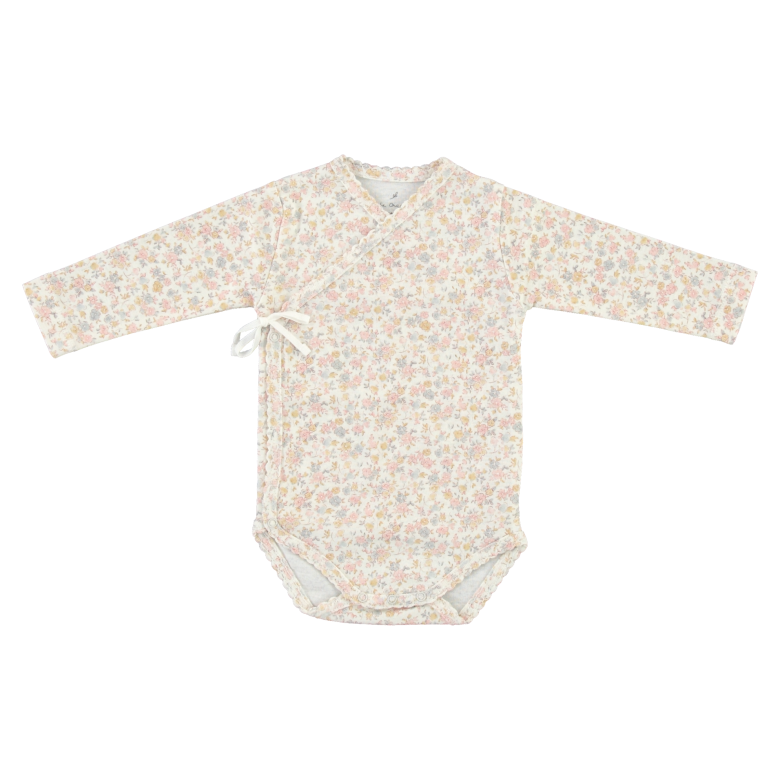 Bebe Organic Iris Wrap Onesie in Blooms