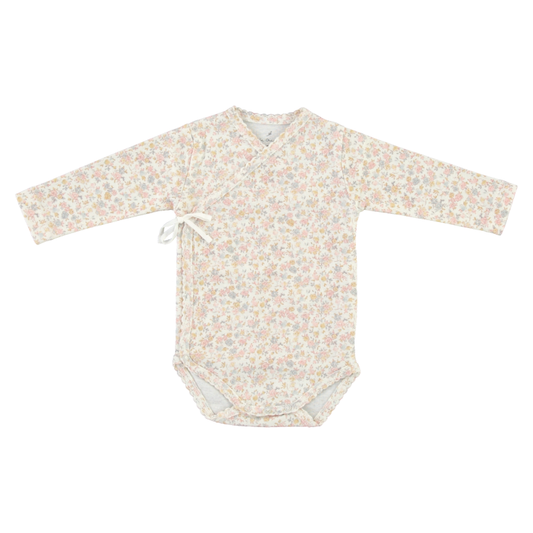 Bebe Organic Iris Wrap Onesie in Blooms