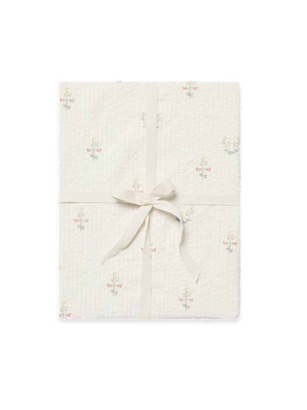 Garbo & Friends La Fraise Seersucker Fitted Sheet Single