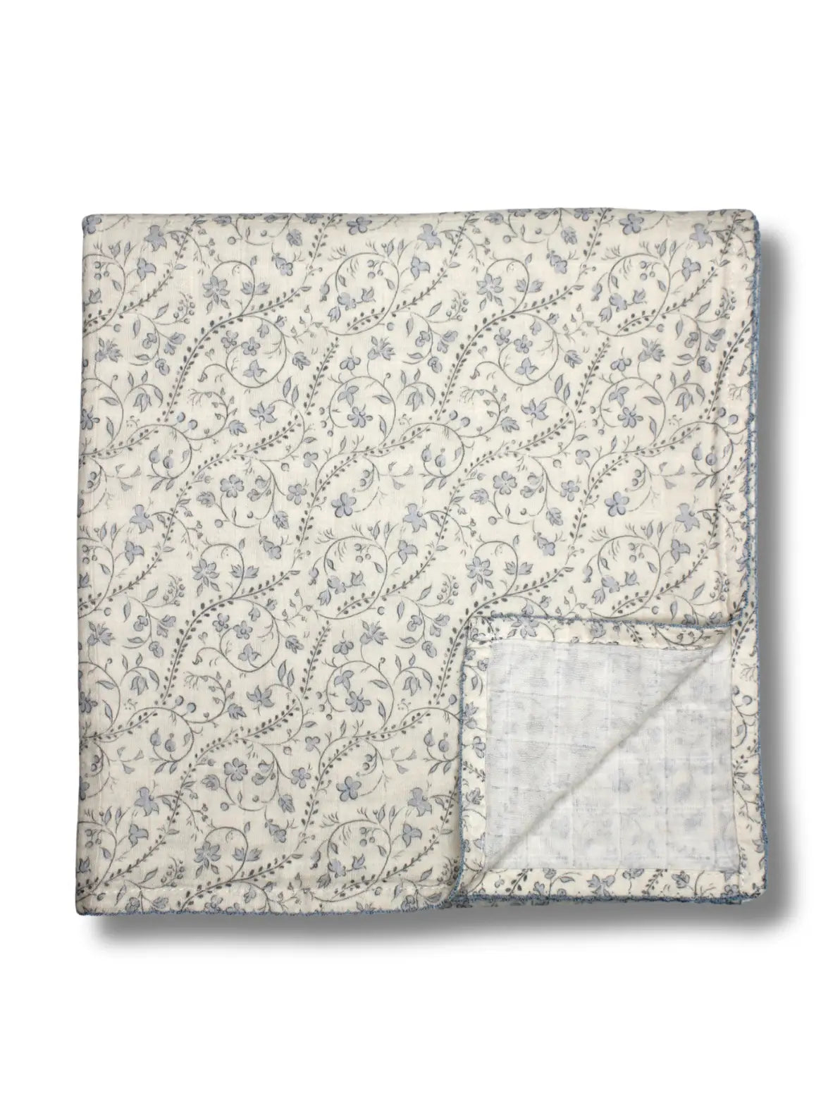 Little Threads Bluebell Heirloom Vine Muslin Blanket