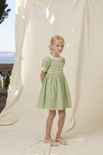 Bebe Organic Tilia Dress in Green Gingham