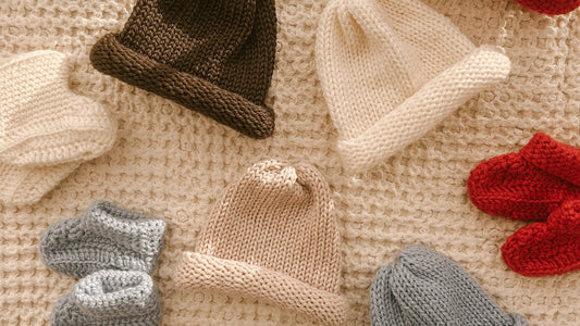 Blue Daisy Wares Baby Beanie and Booties Set