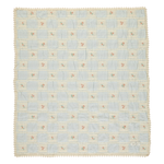 Bebe Organic Flower Blue Patchwork Baby Blanket