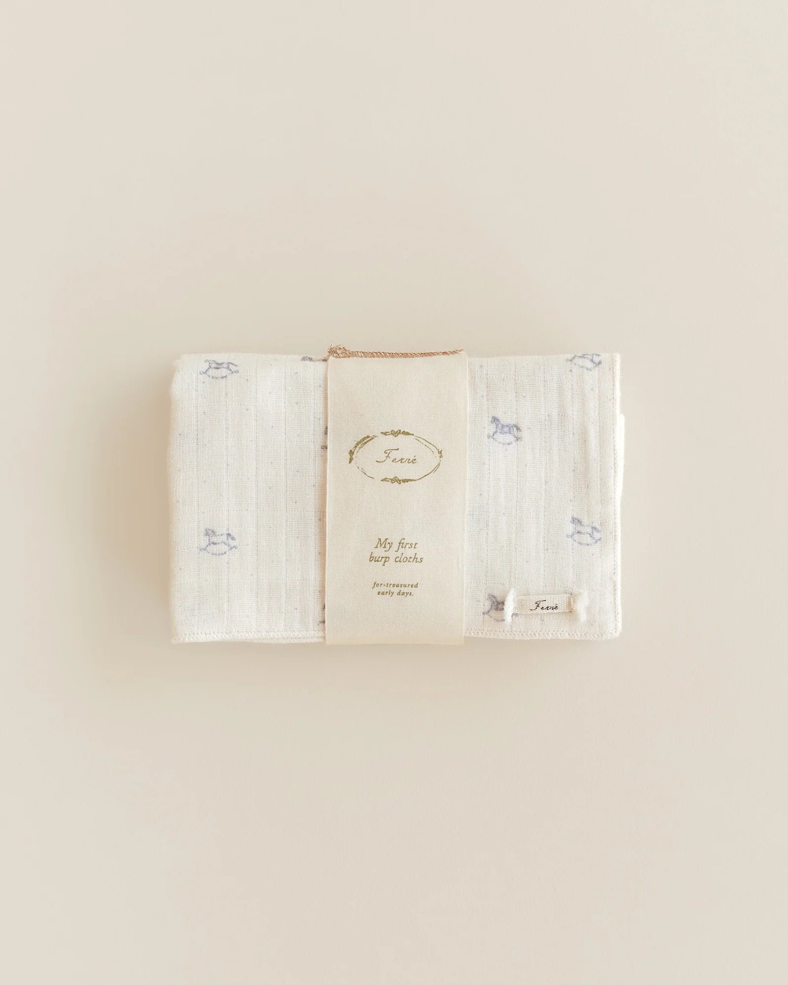 ferne baby Burp Cloth - Rocking Horse (set of two)