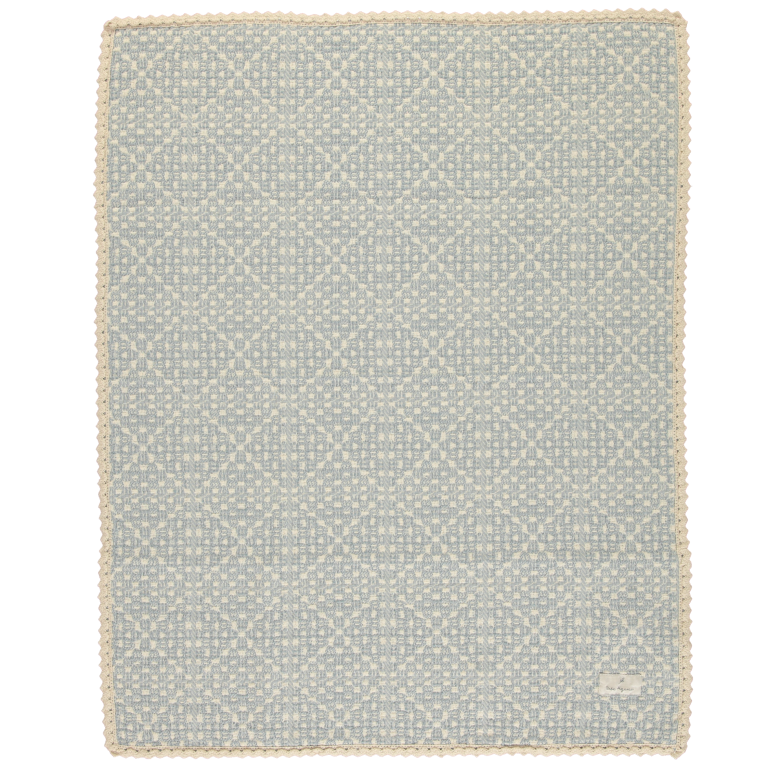 Bebe Organic Crochet Twin Blanket - Sky Blue