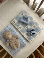 Blue Daisy Wares Baby Beanie and Booties Set