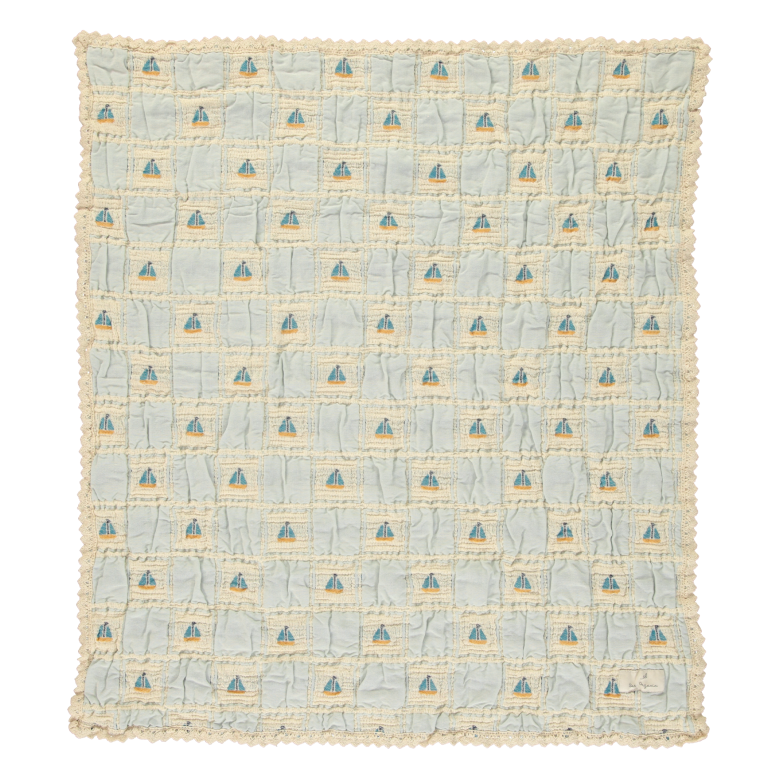 Bebe Organic Sailor Baby Boat Patchwork Blanket
