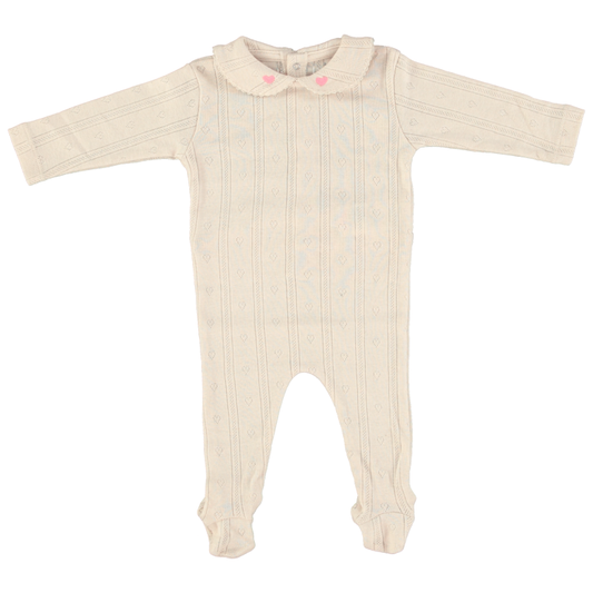 Bebe Organic Hearts Collar Overall