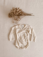 Mini Lila Organic Merino Wool & Silk Crossover Bodysuit