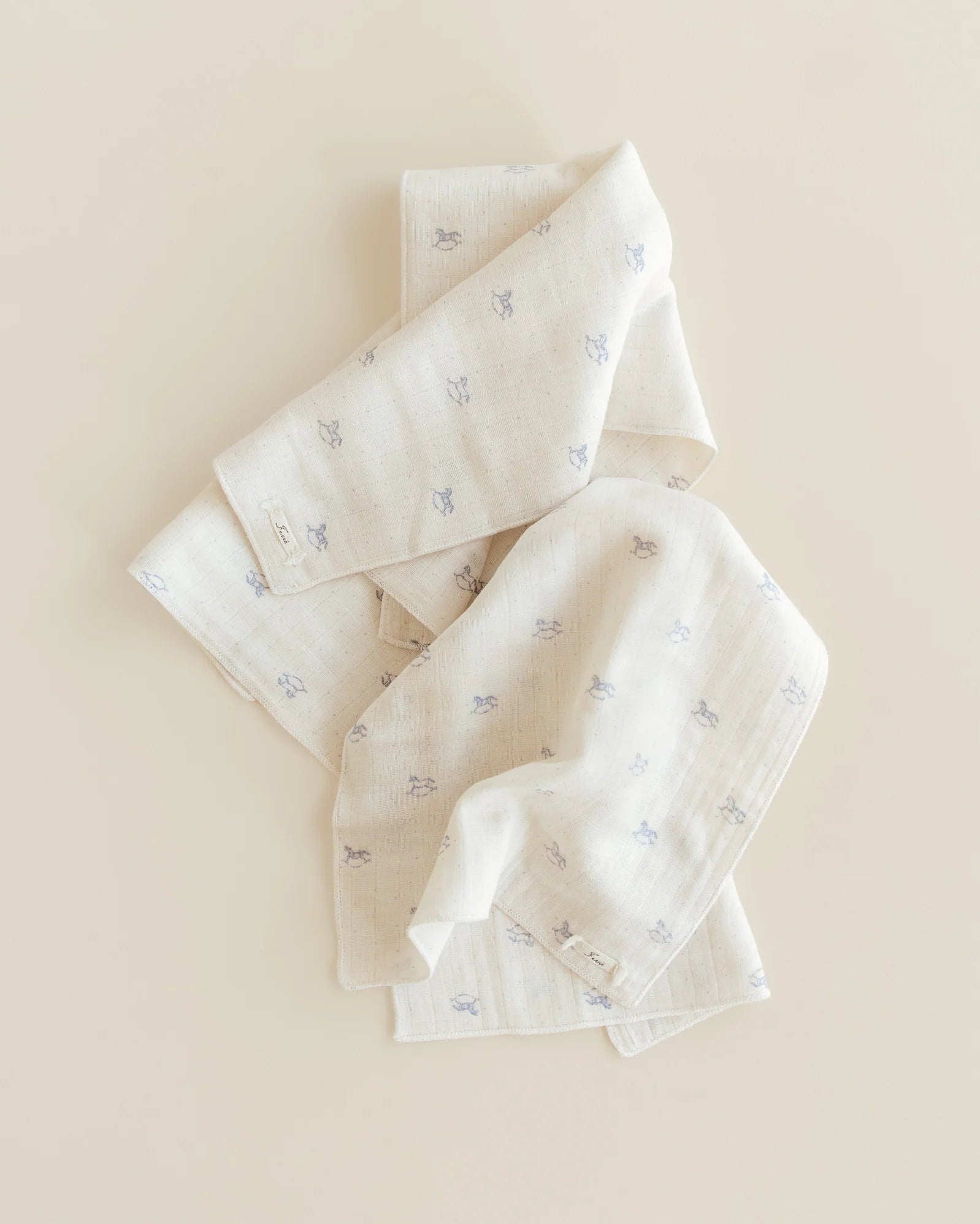 ferne baby Burp Cloth - Rocking Horse (set of two)