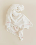 ferne baby Embroidered Swaddle - Folk Bunny