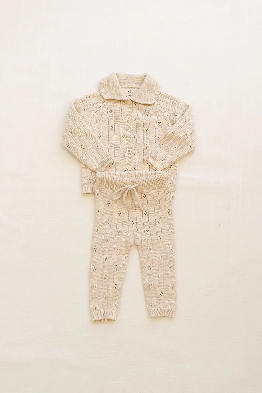 New Grain Knit Pointelle Set