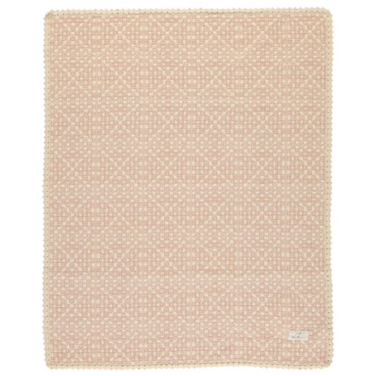 Bebe Organic Crochet Twin Blanket - Faded Rose