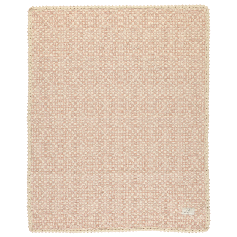 Bebe Organic Crochet Twin Blanket - Faded Rose