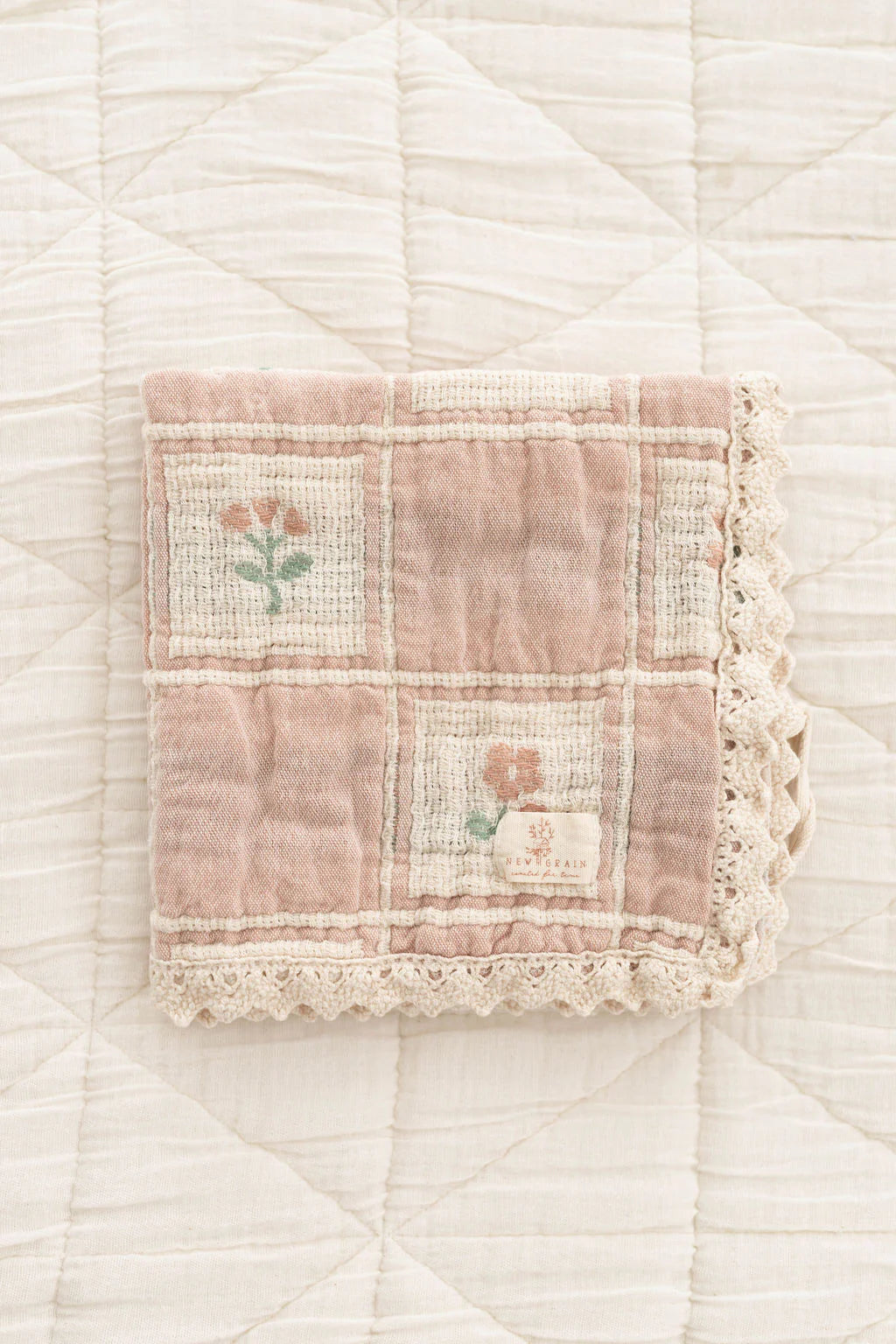 New Grain Cozy Patchwork Lovie - Fleur