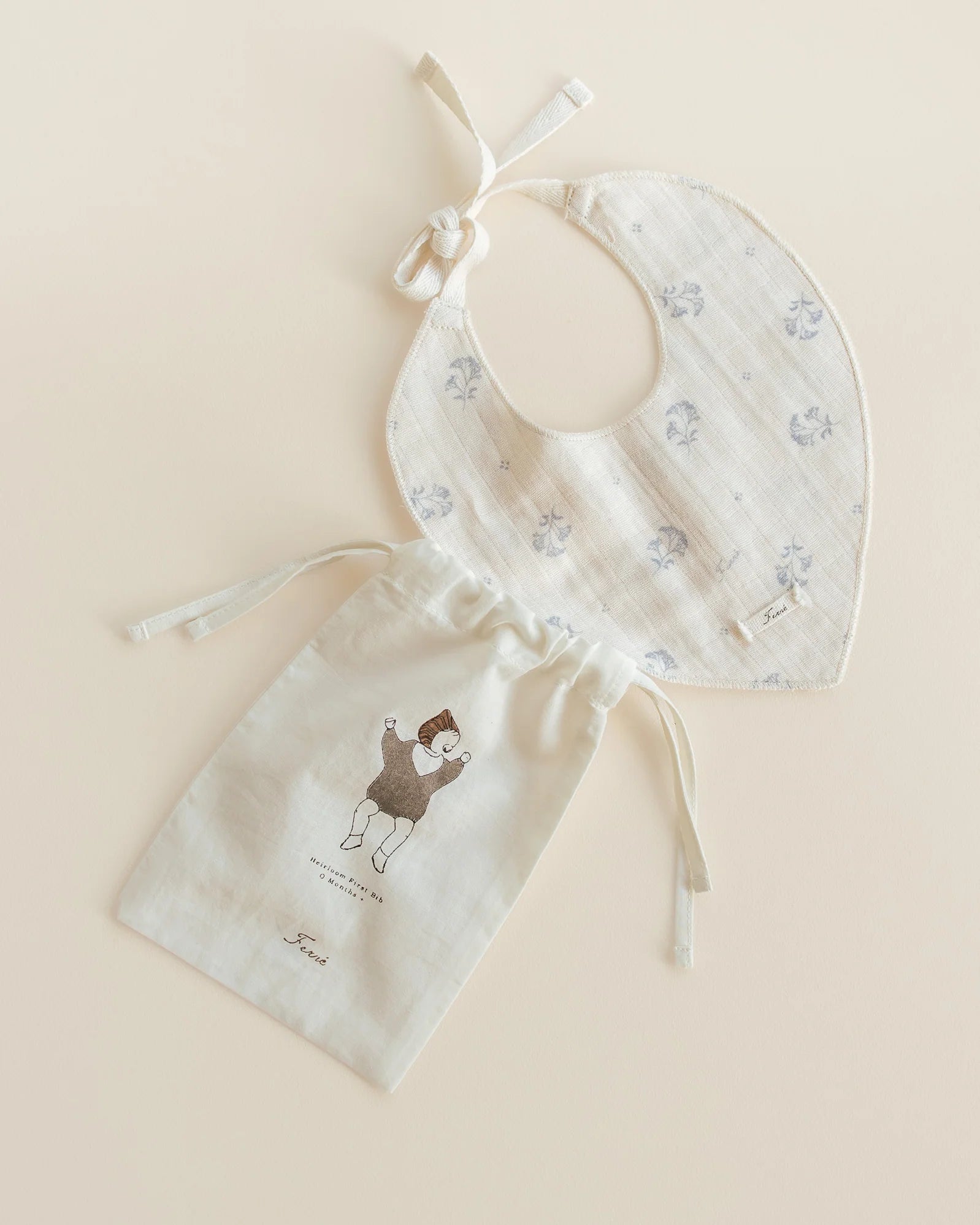 ferne baby Drool Bib - Bluet Floral