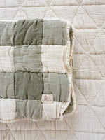 New Grain Heritage Plaid Baby Quilt - Basil