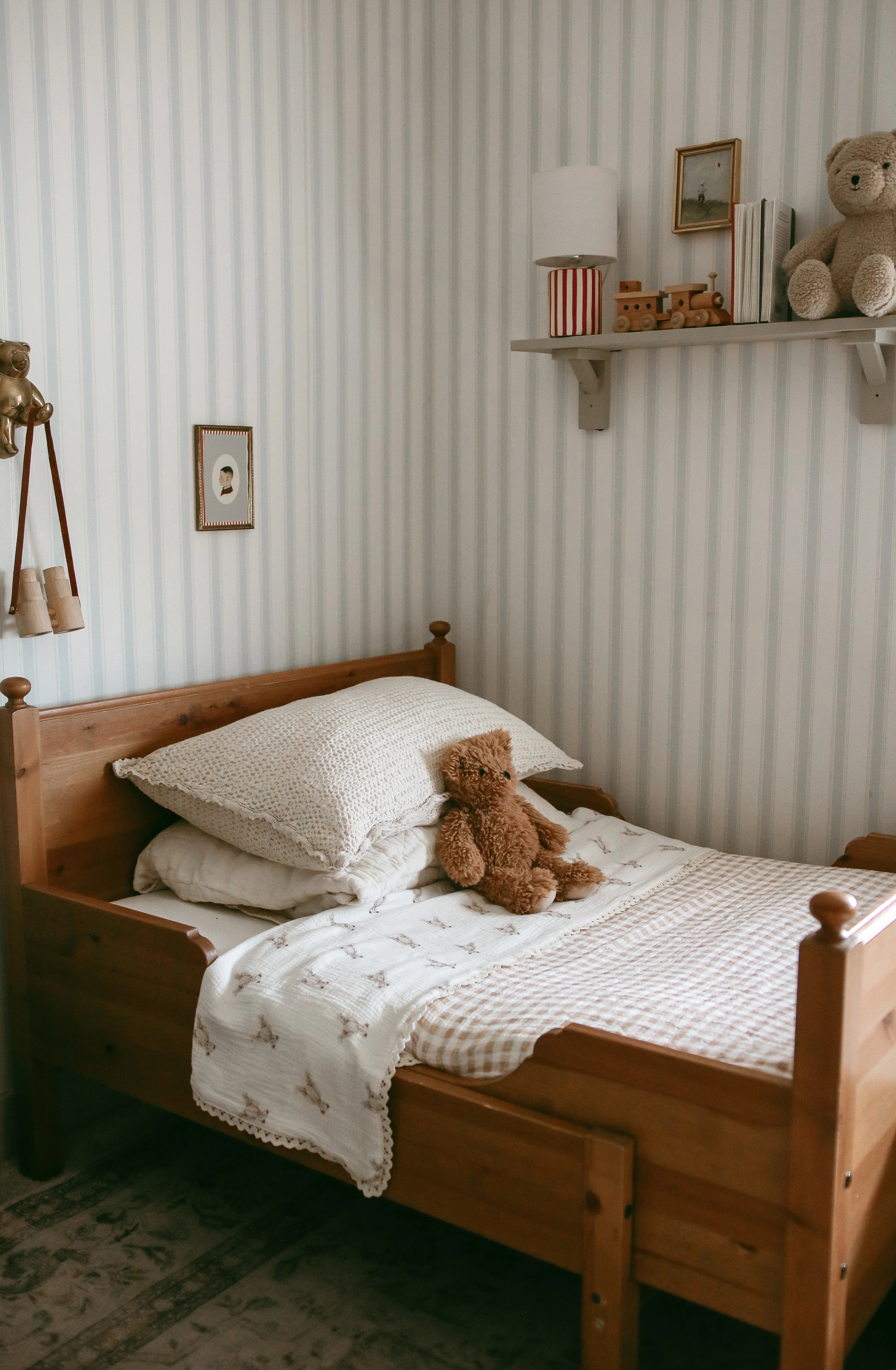 Ellie + Layne Big Kid Blanket - Teddy Bear Patch