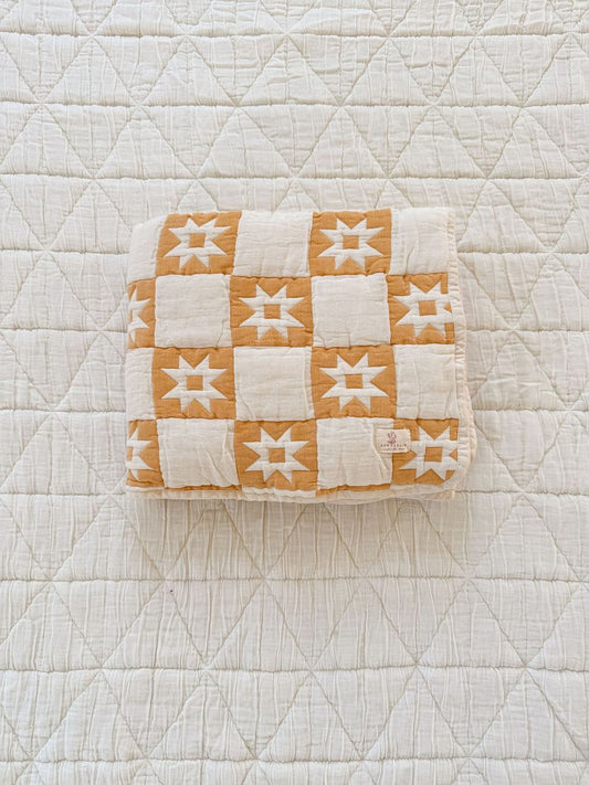 New Grain Homestead Baby Quilt - Sunset