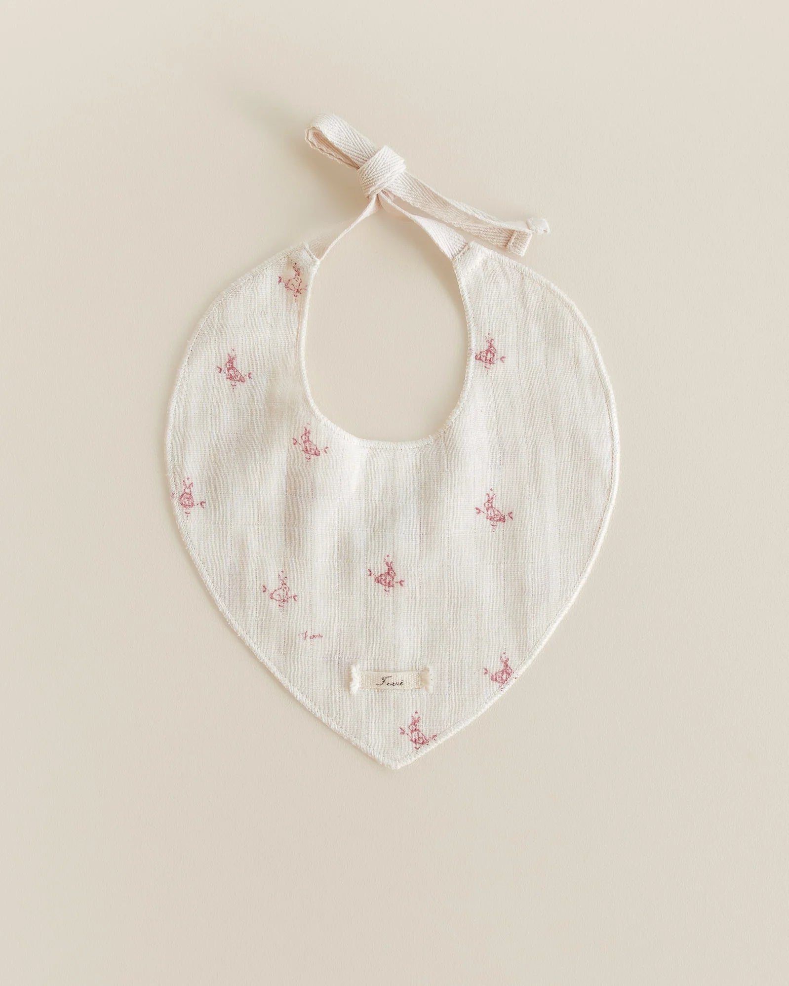 ferne baby Drool Bib - Folk Bunny