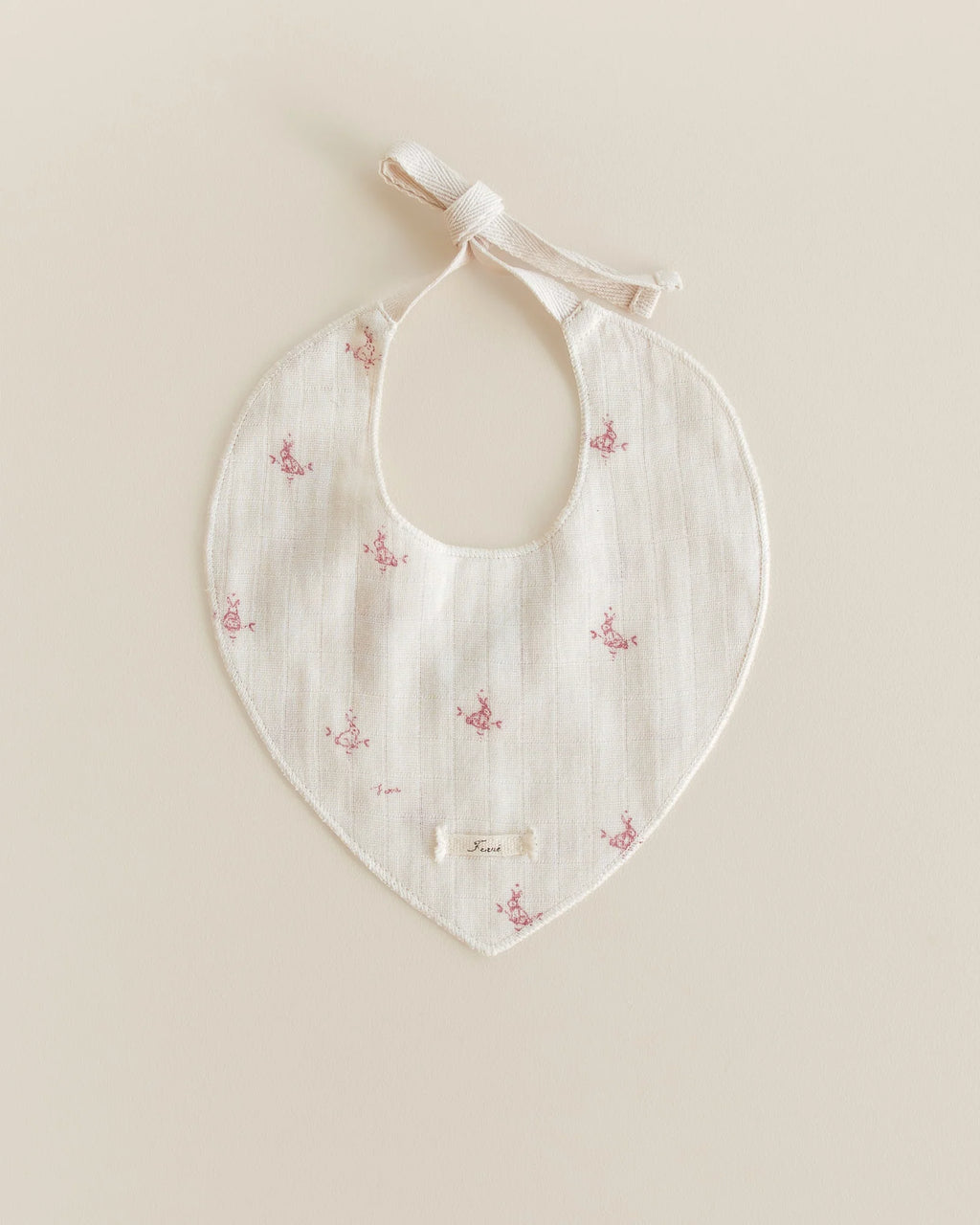 ferne baby Drool Bib - Folk Bunny