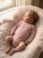 Bebe Organic Teddy Bear Mauve Baby Blanket