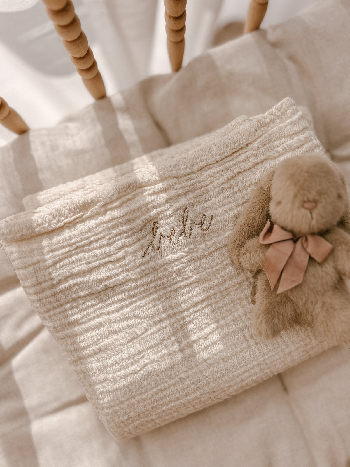 atelier an.nur Embroidered Baby Swaddle