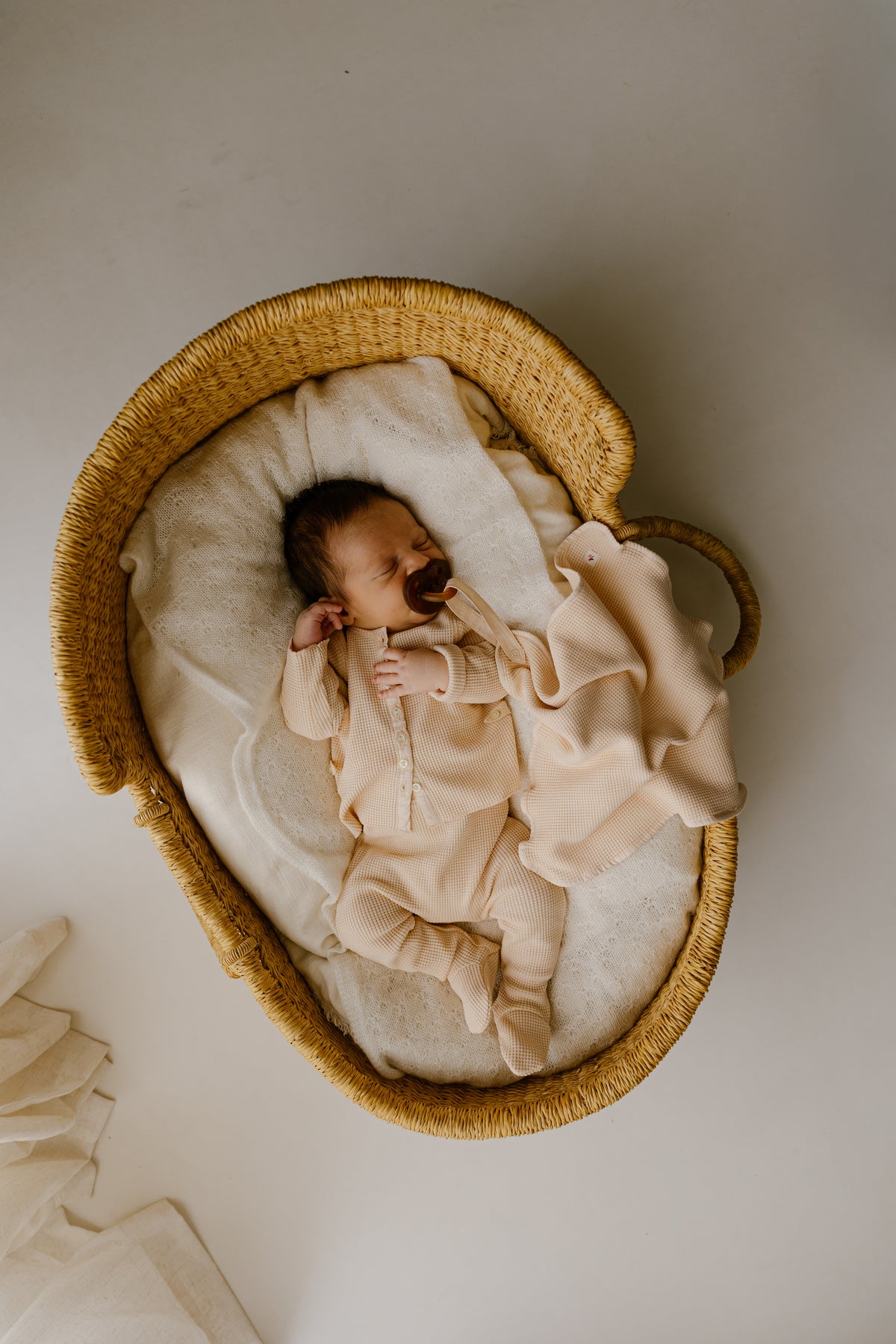 ferne baby Waffle Cardigan Set - Ballet