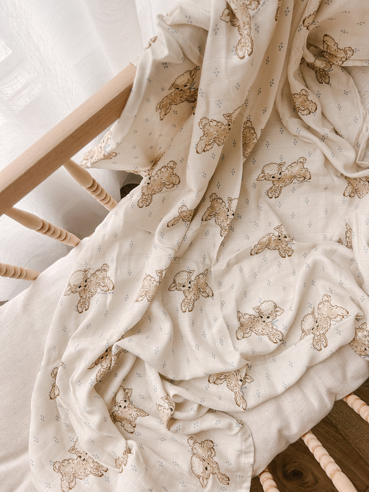 The Name Nest Lullaby Lambs Baby Swaddle