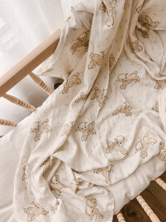 The Name Nest Lullaby Lambs Baby Swaddle
