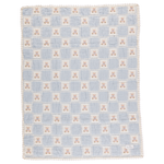 Bebe Organic Teddy Bear Blue Baby Blanket