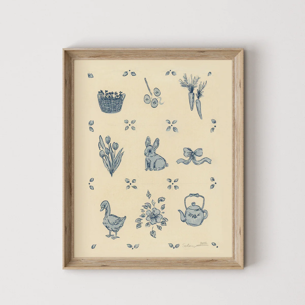 Blue Cottage Print