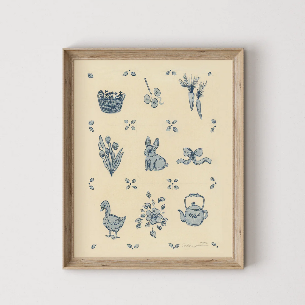 Blue Cottage Print