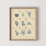 Blue Cottage Print