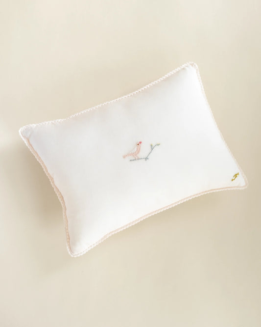 ferne baby My First Pillow - Voile Birdie Barely Pink