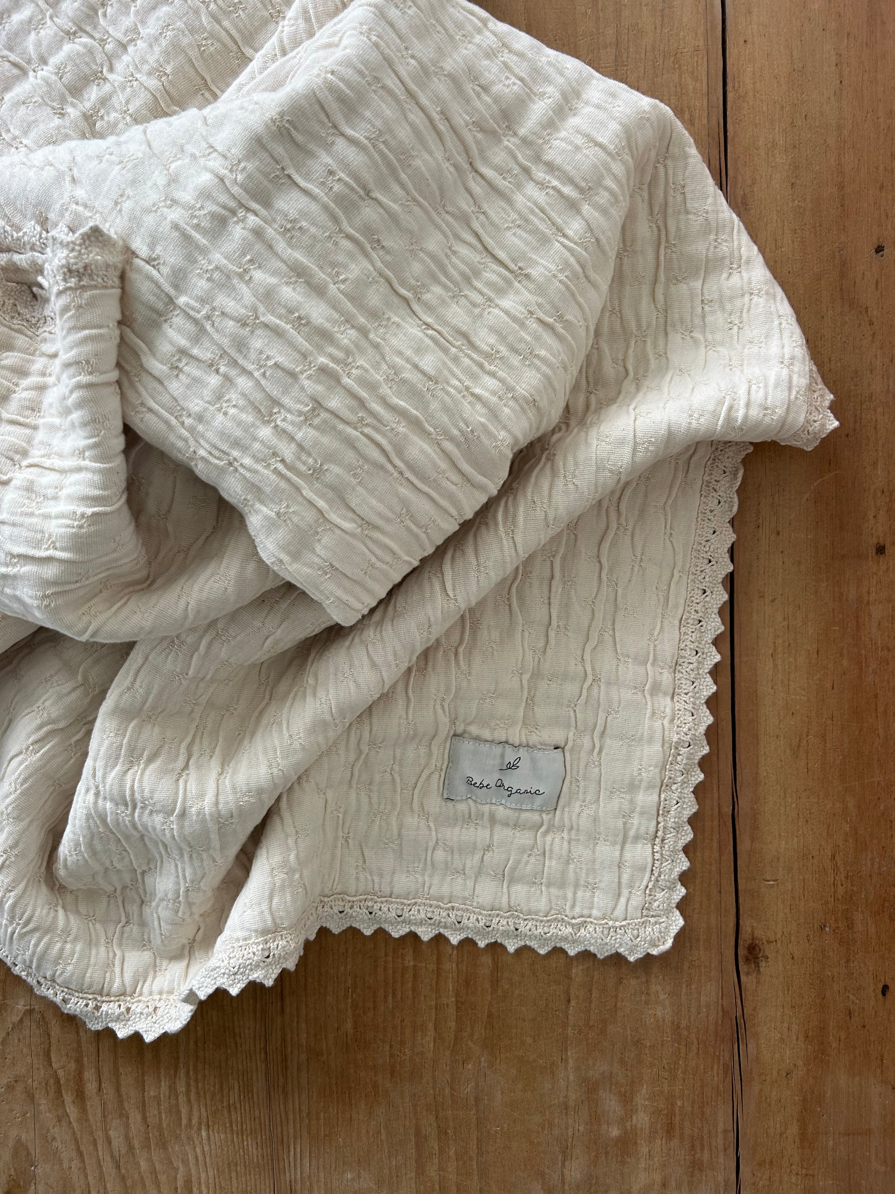 Bebe Organic Lumi Chenille Natural Twin Blanket