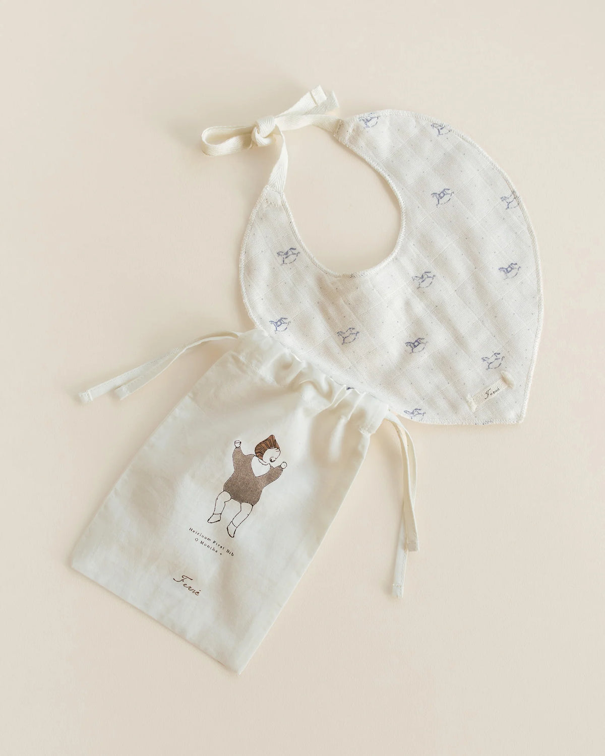 ferne baby Drool Bib - Rocking Horse