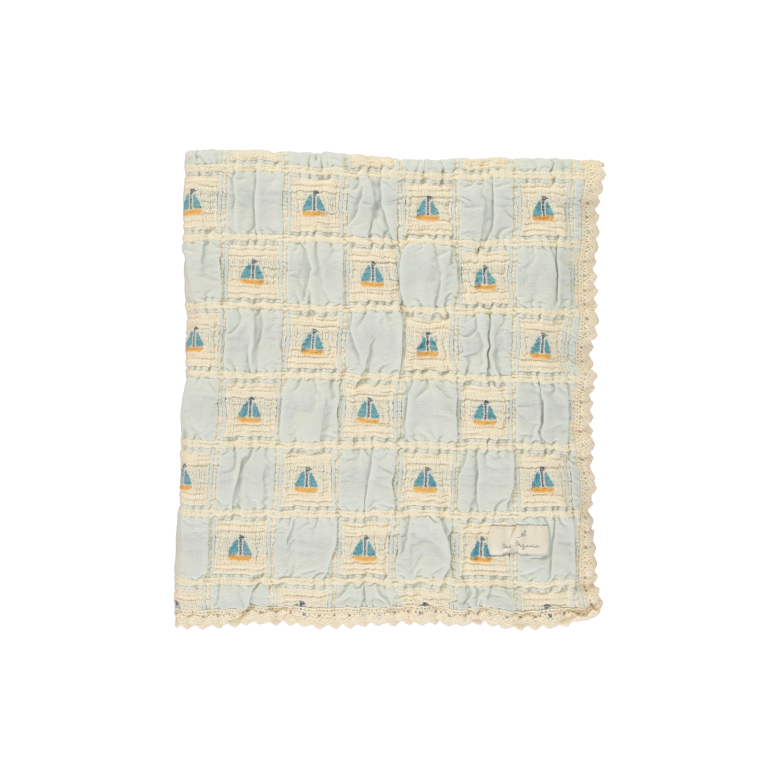 Bebe Organic Sailor Baby Boat Patchwork Blanket
